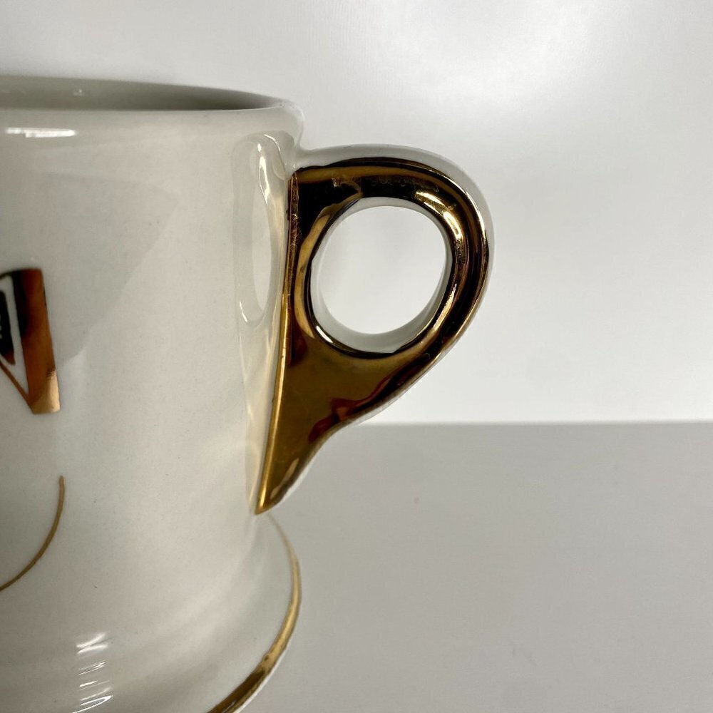 Anthropologie C Monogram Gold Coffee Cup - Picture 2 of 8